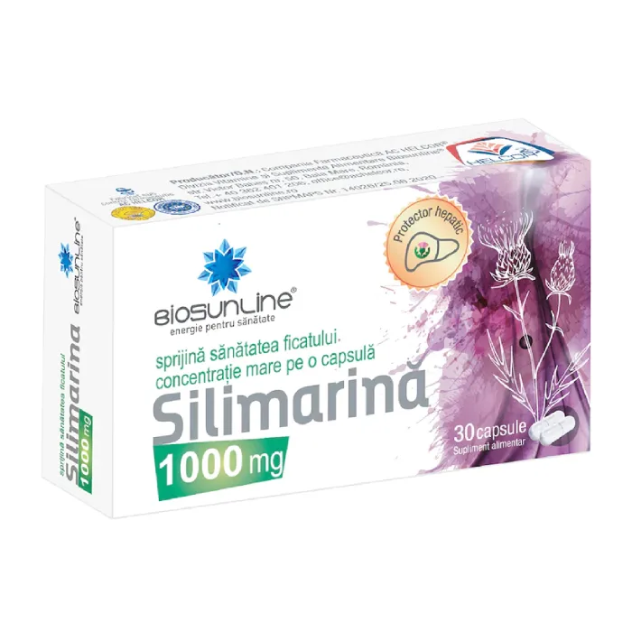 Silimarina 1000 mg, 30 capsule, Helcor — preț și oferte
