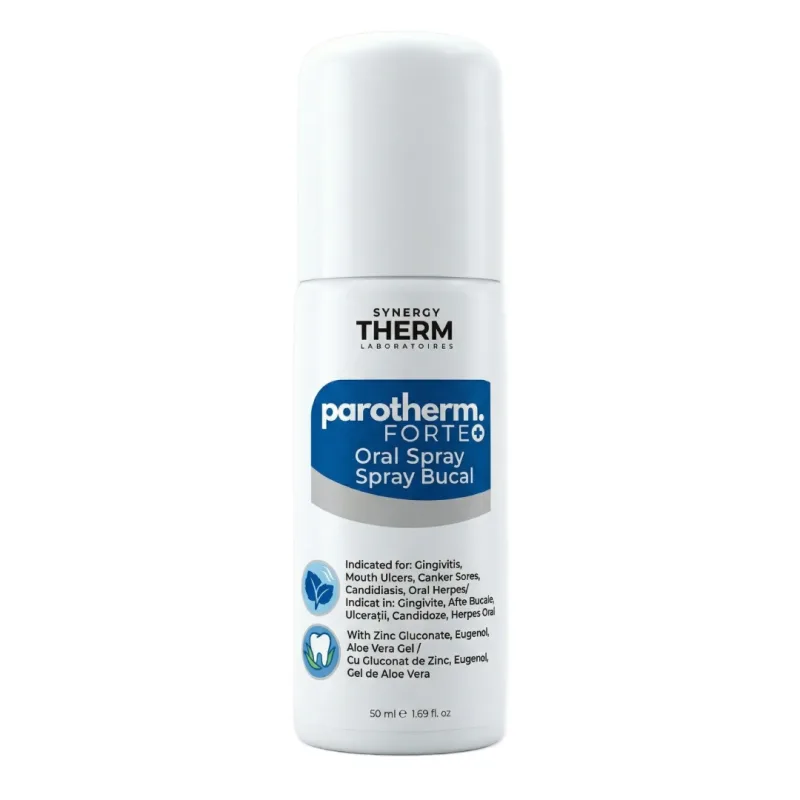 Spray Oral Antimicrobian Parotherm Forte, 50 ml, Synergy Therm — preț și oferte