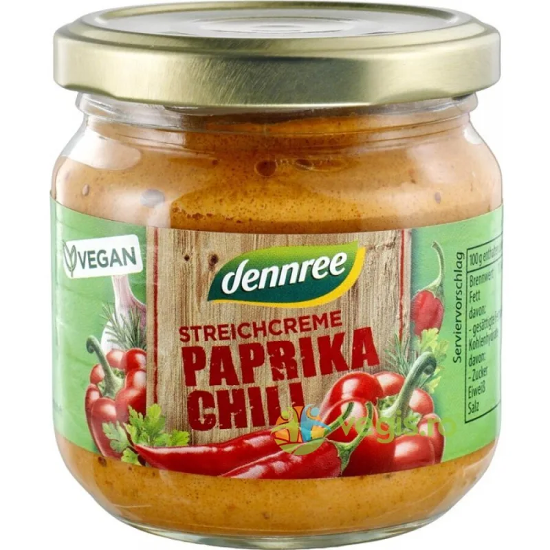 Pate Vegetal cu Ardei si Chilli Ecologic/Bio 180g Dennree — preț și oferte