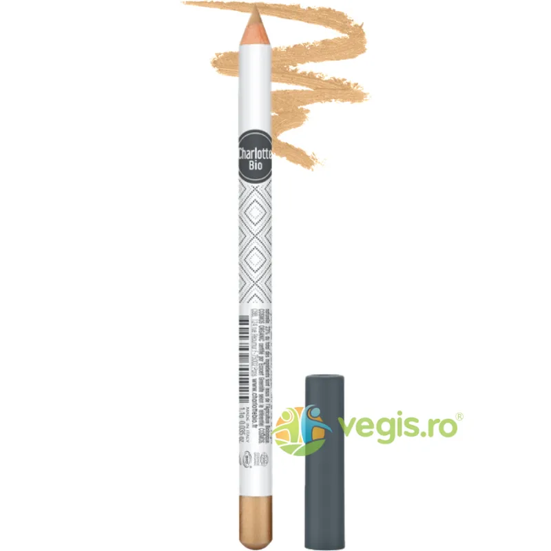 Creion Bio Contur Ochi Aur cu Aloe Vera, Baobab, Ulei de Avocado si Ulei de Jojoba 1.1g CHARLOTTE BIO — preț și oferte