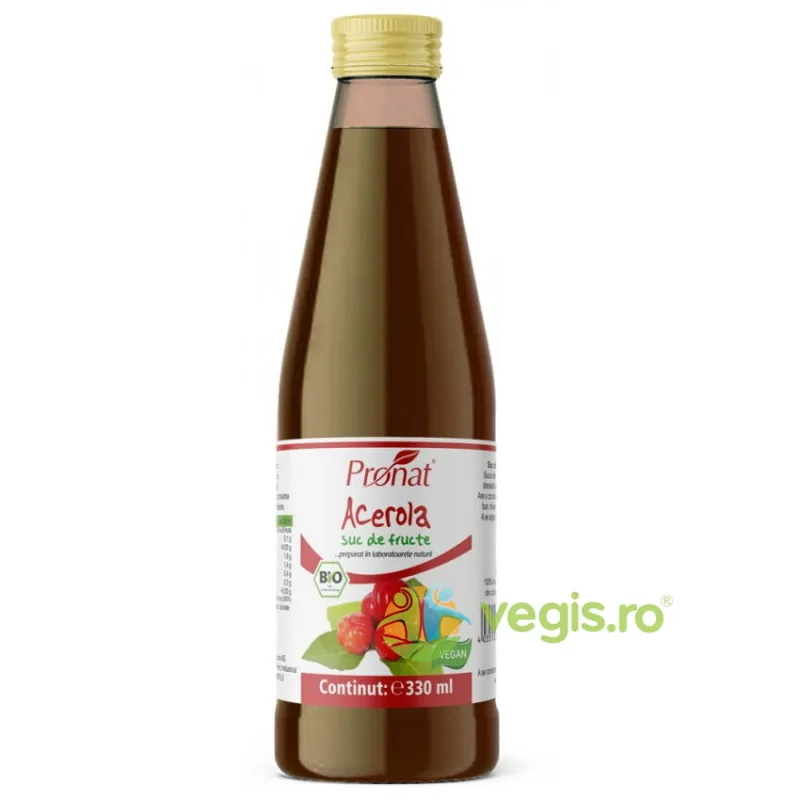 Suc de Acerola 100% Ecologic/Bio 330ml PRONAT — preț și oferte