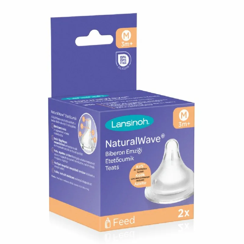 Tetina cu flux mediu, 2 bucati, Lansinoh — preț și oferte