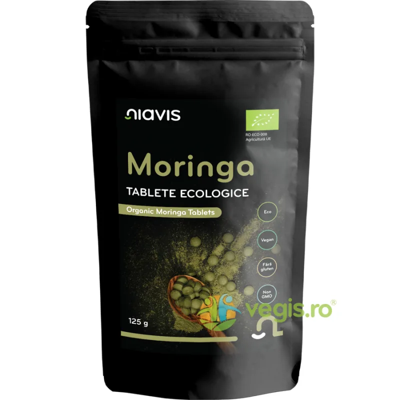Moringa Tablete fara Gluten Ecologice/Bio 125g NIAVIS — preț și oferte