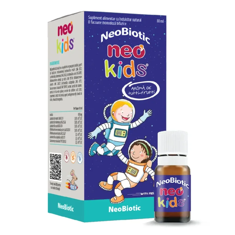 NeoBiotic, 8 flacoane monodoza bifazice, Neo Kids — preț și oferte