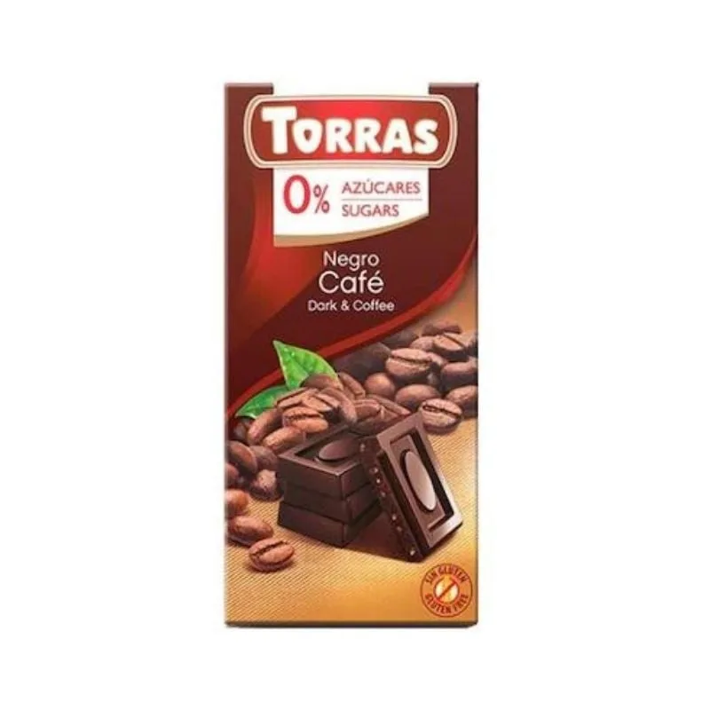 Ciocolata neagra cu cafea, 75g, Torras — preț și oferte