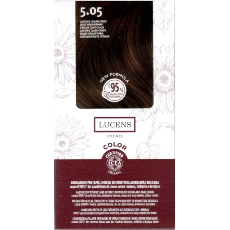 Vopsea de Par fara Amoniac Saten Deschis Cald 5.05 50ml LUCENS UMBRIA — preț și oferte