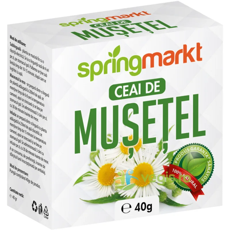 Ceai De Musetel Flori 40g springmarkt — preț și oferte