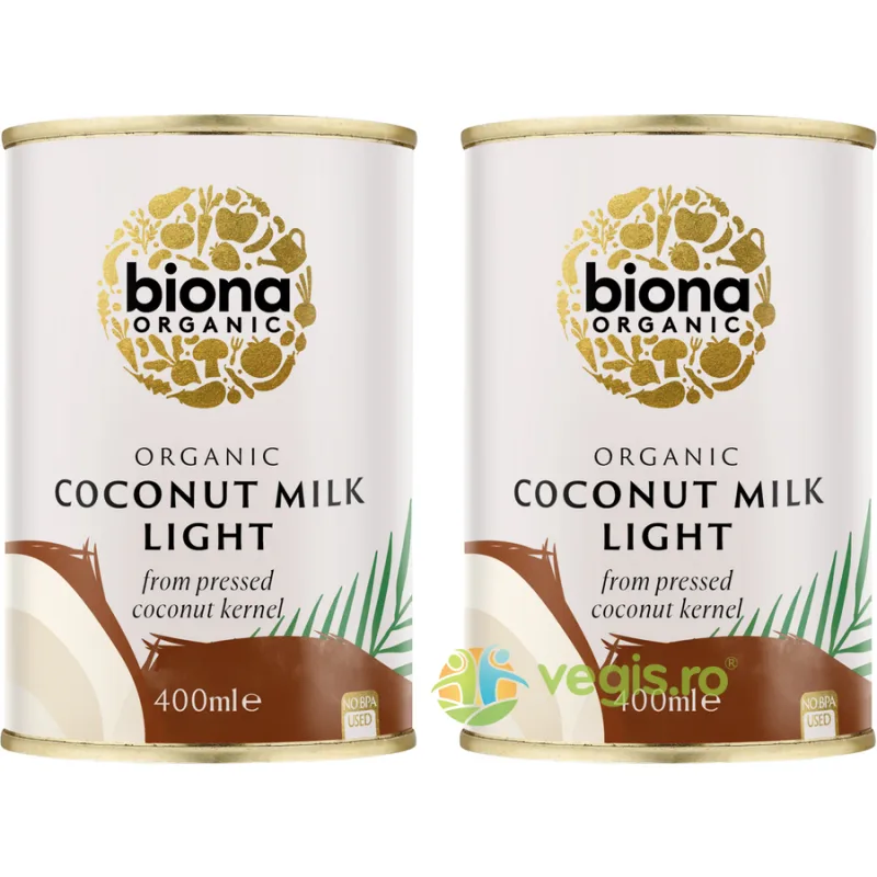Pachet Bautura de Cocos Light Ecologic/Bio 400ml+400ml BIONA — preț și oferte