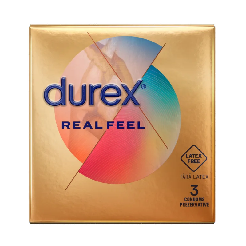 Prezervative Real Feel, 3 bucati, Durex — preț și oferte