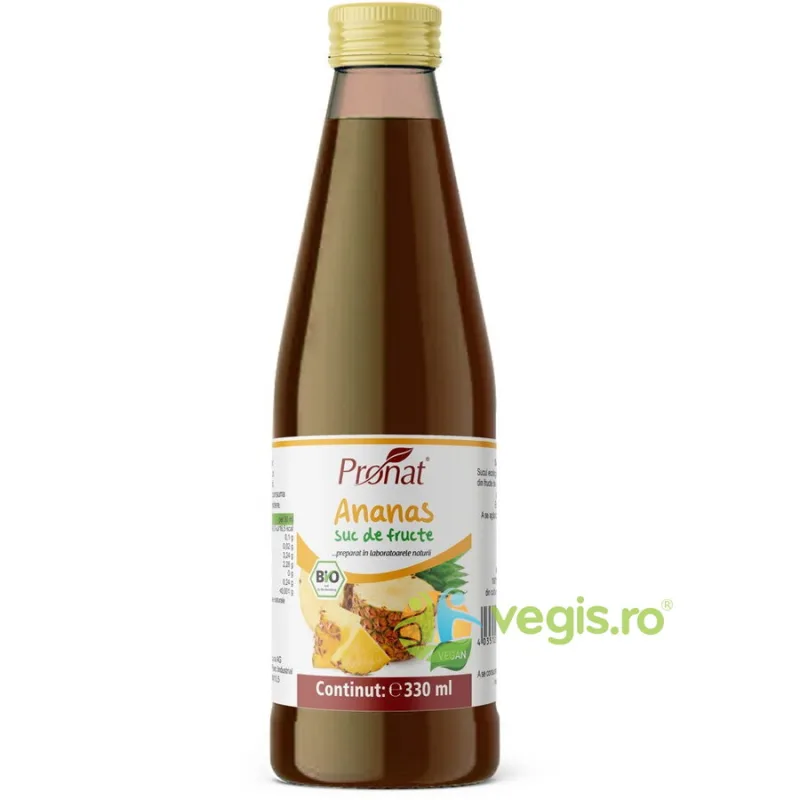 Suc de Ananas 100% Ecologic/Bio 330ml PRONAT — preț și oferte