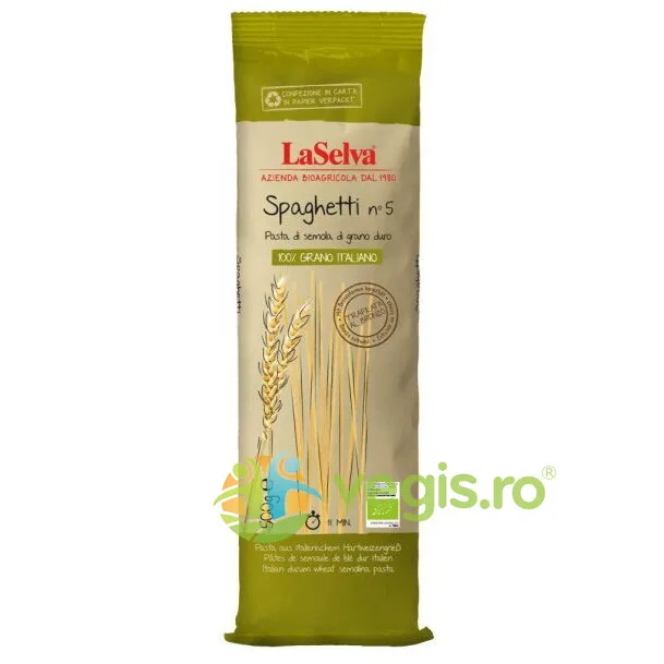 Spaghete din Grau Dur nr. 5 Ecologice/Bio 500g LASELVA — preț și oferte