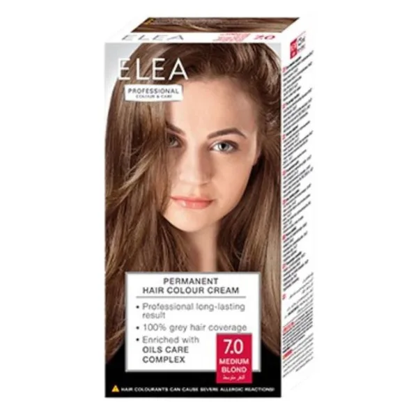 Vopsea de par 7.0 - Blond Mediu, Elea Professional | 123 ml SOLVEX COSMETICS INFINITY — preț și oferte