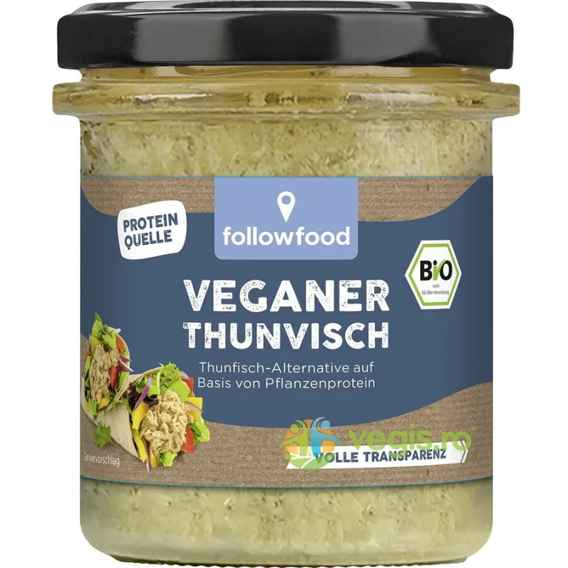 Pasta Alternativa la Ton pe Baza de Proteina Vegetala Ecologica/Bio 180g FOLLOWFISH — preț și oferte
