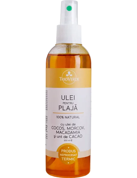 Ulei pentru plaja cu ulei de Cocos, Morcov, Macadamia si Cacao 200ml, TrioVerde — preț și oferte