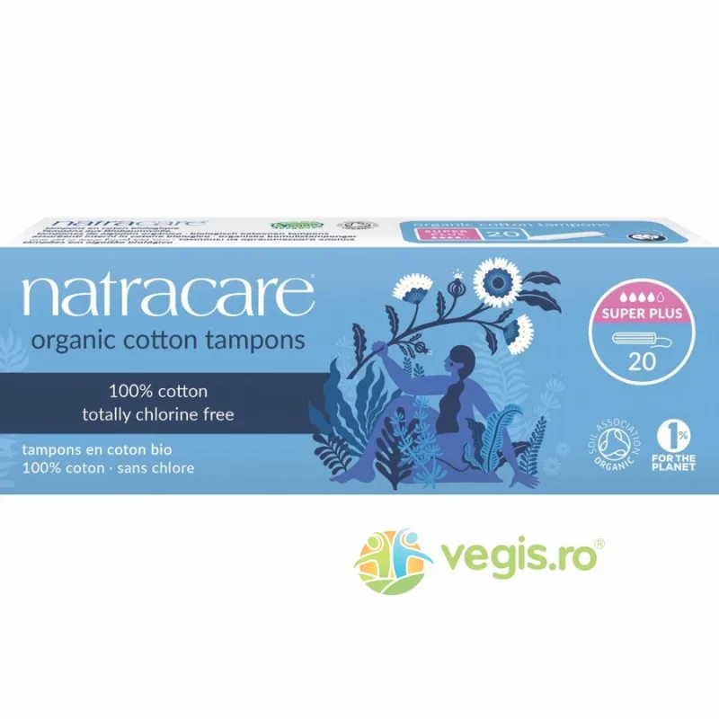 Tampoane din Bumbac Organic Super Plus 20buc NATRACARE — preț și oferte