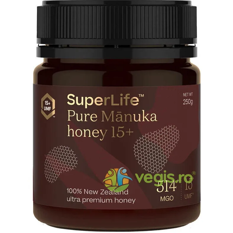 Miere de Manuka UMF 15+ (MGO 514+) 250g SUPERLIFE — preț și oferte