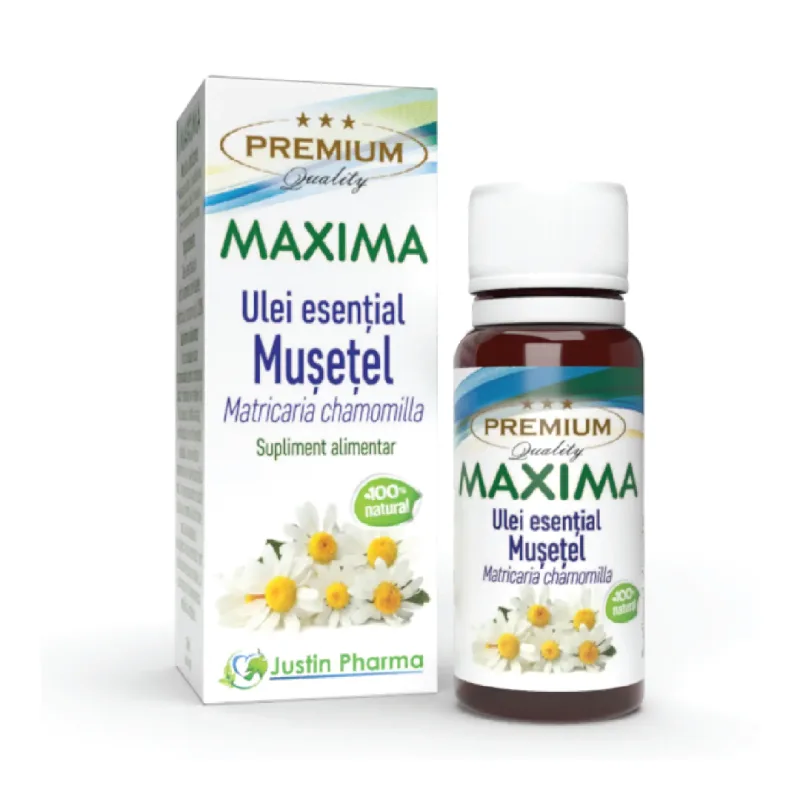 Ulei esential de musetel Maxima, uz intern, 10 ml, Justin Pharma — preț și oferte