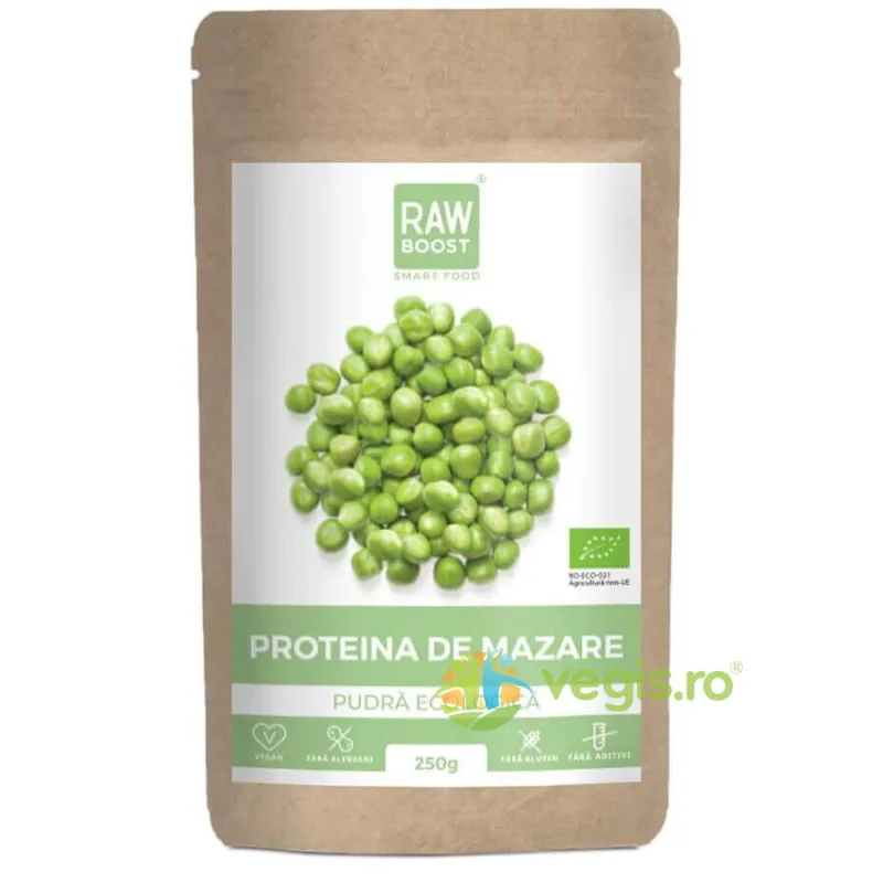 Proteina de Mazare Pudra Ecologica/Bio 250g RAWBOOST — preț și oferte