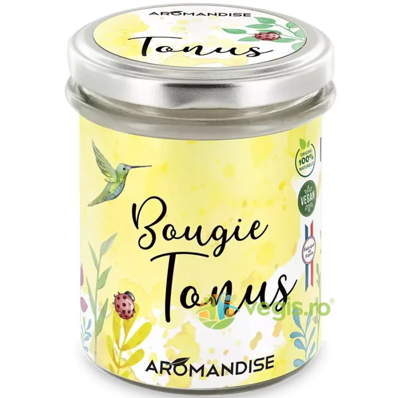 Lumanare Parfumanta Naturala Tonus Bio 150g AROMANDISE — preț și oferte