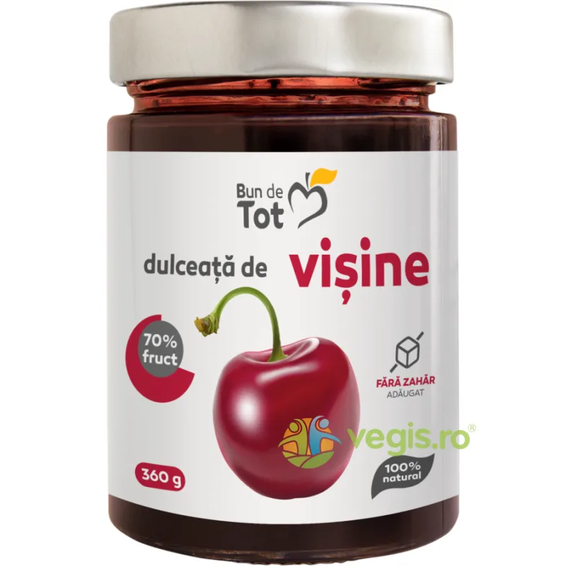 Dulceata de Visine fara Zahar 360g BUN DE TOT — preț și oferte