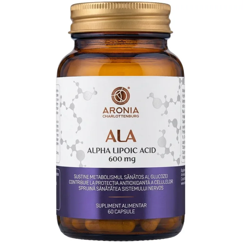 ALA (Alpha Lipoic Acid) 600mg 60cps Aronia Charlottenburg — preț și oferte