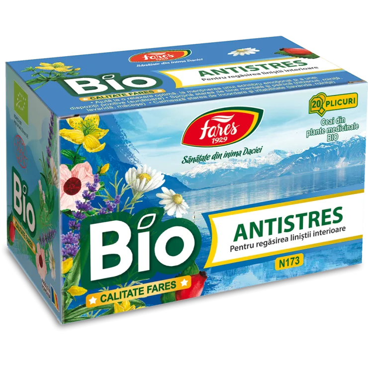 Ceai Antistres BIO, Fares | 20 plicuri — preț și oferte