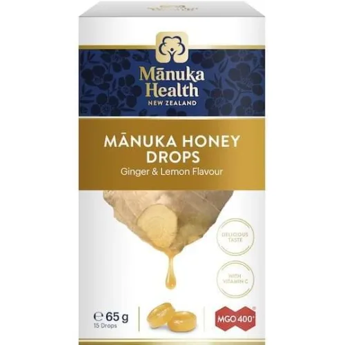 Bomboane Cu Manuka 400+ Ghimbir si Lamaie, Manuka Health — preț și oferte