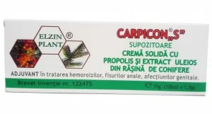 Carpicon "S" - supozitoare cu propolis si extract uleios din rasina de conifere 15g 10buc x 1.5g - ELZIN PLANT