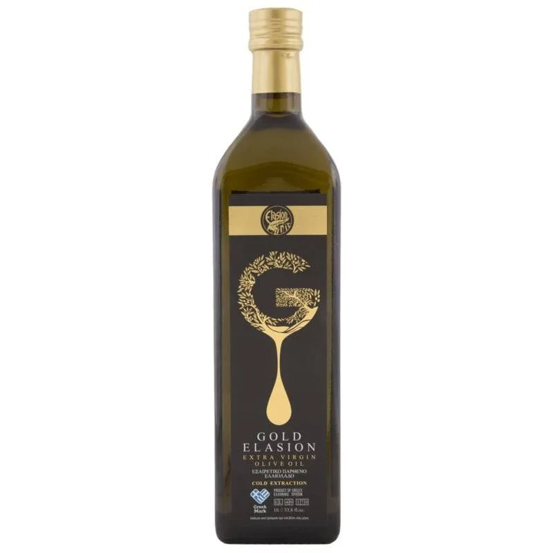 Ulei de masline extravirgin, nefiltrat, presat la rece, 0,4 aciditate 1000ml - ELASION — preț și oferte