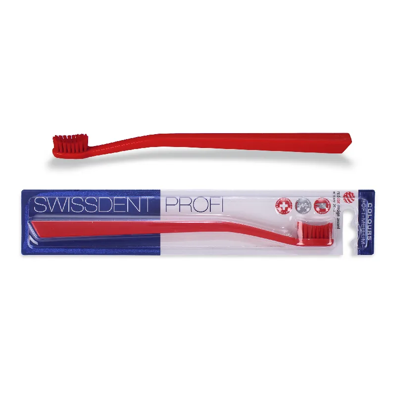 Periuta de dinti Colours Classic, rosie, 1 bucata, Swissdent — preț și oferte