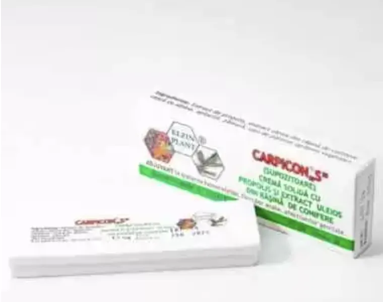 Carpicon "S" - supozitoare cu propolis si extract uleios din rasina de conifere 1g x10buc - Elzin Plan — preț și oferte
