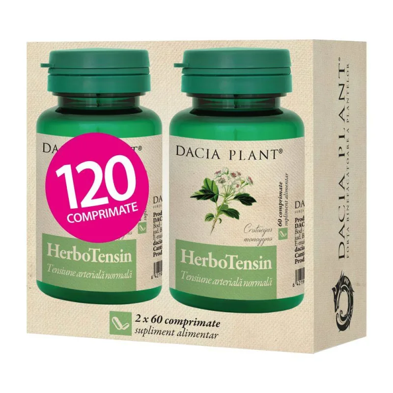 HerboTensin, 60cpr 1+1, Cadou - Dacia Plant — preț și oferte