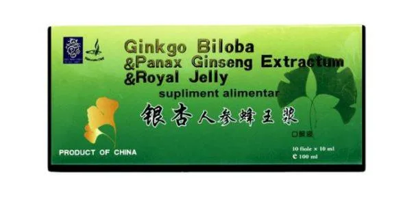 Ginkgobilob + Gins + Roy Jely 10 fiole - NATURALIA DIET — preț și oferte