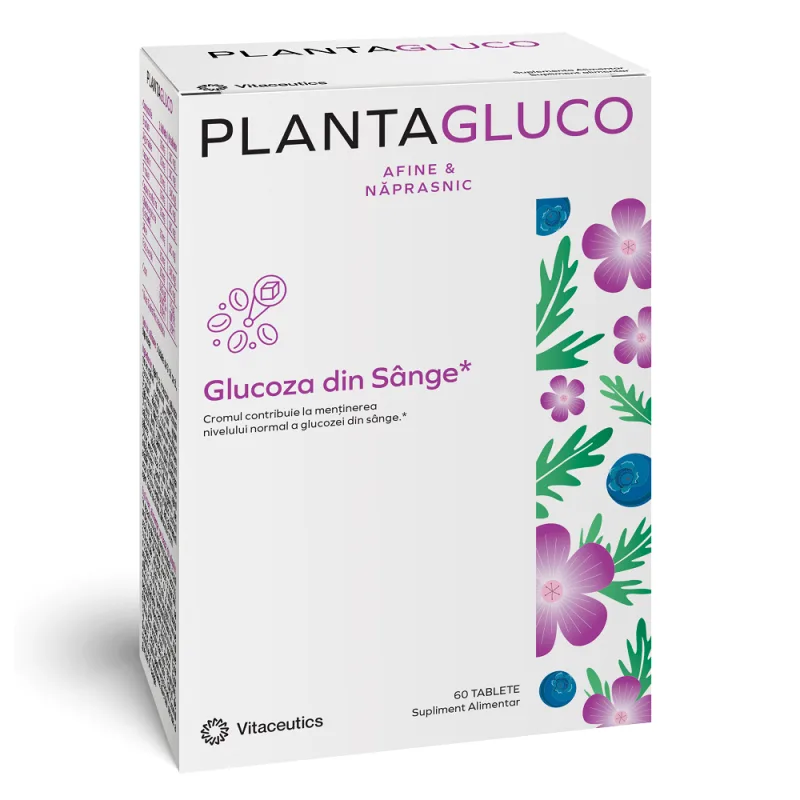 PLANTAGLUCO, AFINE si NAPRAZNIC - mentine glicemia normala, 60CPS, VITACEUTICS — preț și oferte