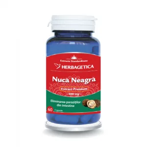 Nuca Neagra, antiparazitar natural, 60cps, Herbagetica