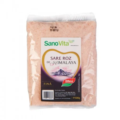 Sare De Himalaya roz fina 500g SANOVITA — preț și oferte