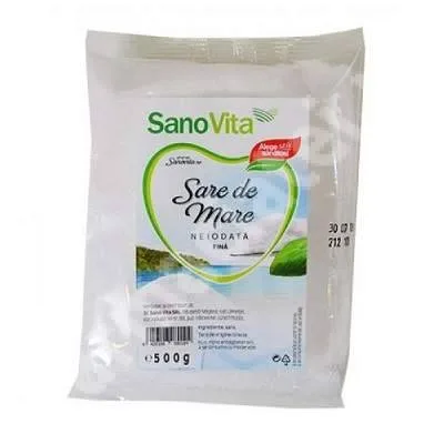 Sare de mare fina neiodata 500g - Sanovita — preț și oferte