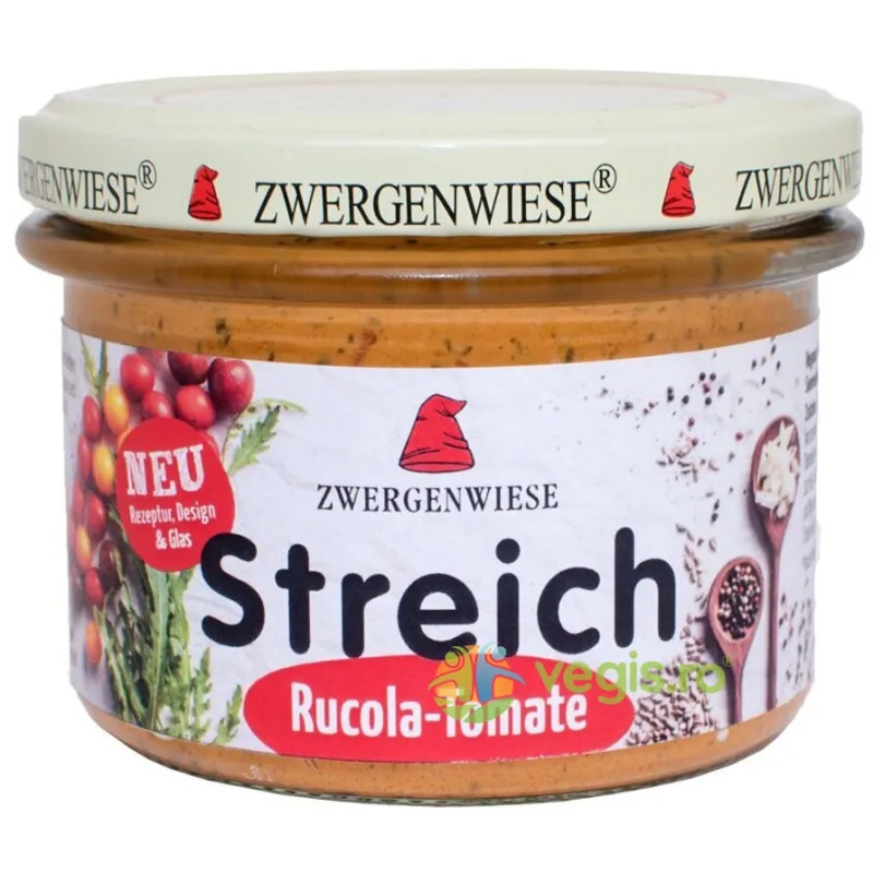 Pate Vegetal cu Rucola si Rosii fara Gluten Ecologic/Bio 180g ZWERGENWIESE — preț și oferte