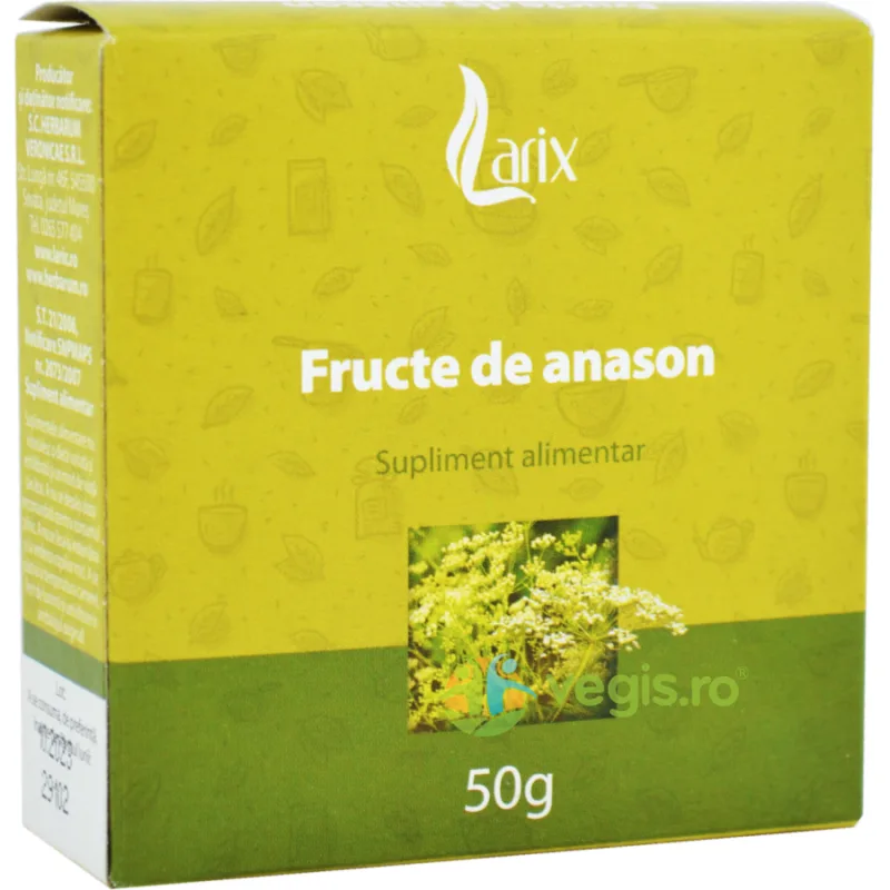 Ceai Fructe de Anason 50g Larix — preț și oferte