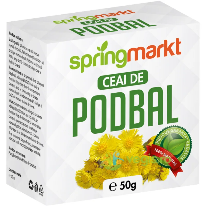 Ceai de Podbal Frunze 50g springmarkt — preț și oferte