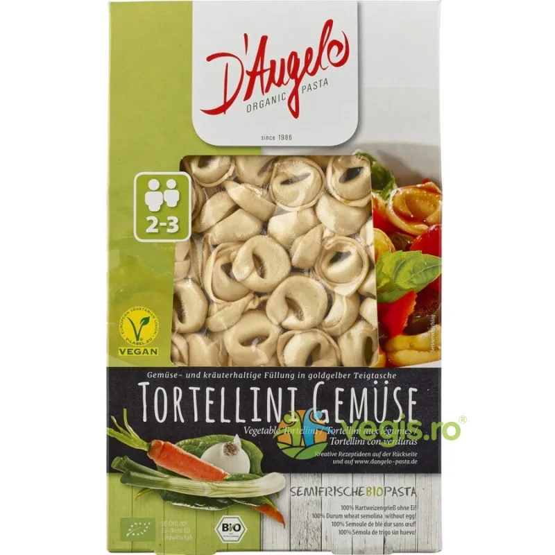 Tortellini cu Umplutura de Legume Ecologice/Bio 250g DANGELO — preț și oferte