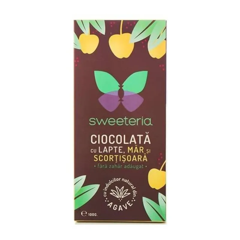 Ciocolata cu lapte, mar si scortisoara 100g, Sweeteria — preț și oferte