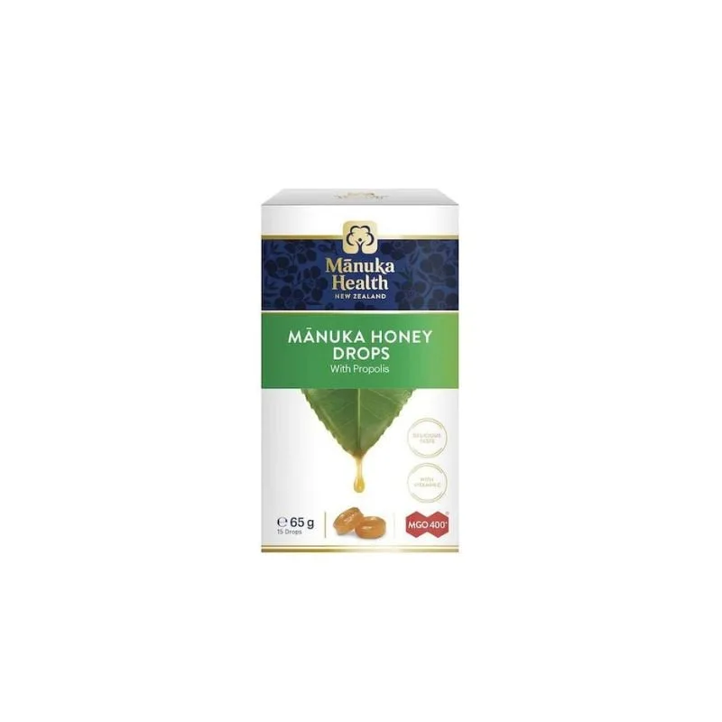 Manuka Health Bomboane cu miere de Manuka MGO 400+(lamaie propolis si vit C), 65g — preț și oferte