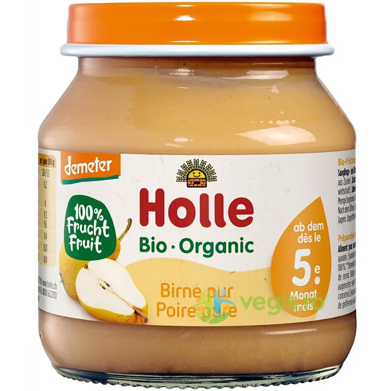 Piure de Pere pentru Copii +5 Luni Demeter Ecologic/Bio 125g HOLLE — preț și oferte