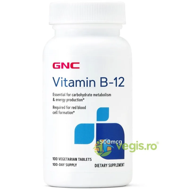 Vitamina B12 500mcg 100tb vegetale GNC — preț și oferte