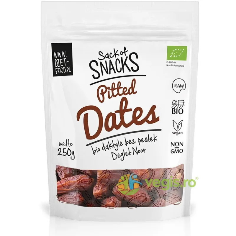 Curmale Uscate fara Samburi Deglet Nour Ecologice/Bio 250g DIET FOOD — preț și oferte