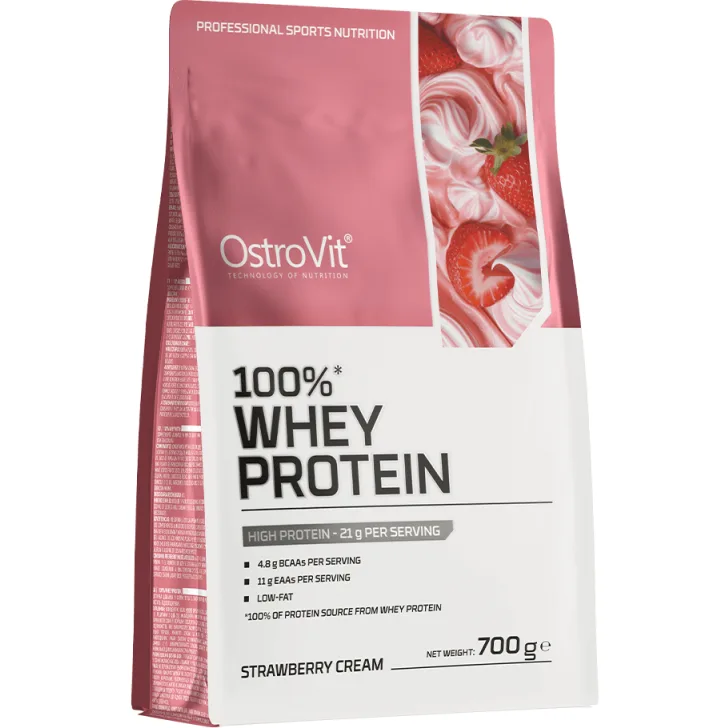 Proteina din Zer cu Aroma de Capsuni 700g OSTROVIT — preț și oferte