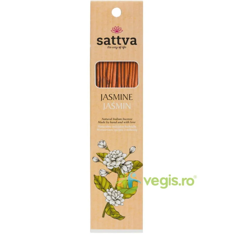 Betisoare Parfumate cu Iasomie 30g (15buc) Sattva Ayurveda — preț și oferte