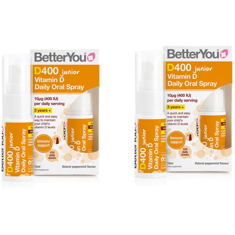 Pachet Vitamina D400 Junior Spray Oral 15ml + 15ml BETTER YOU — preț și oferte