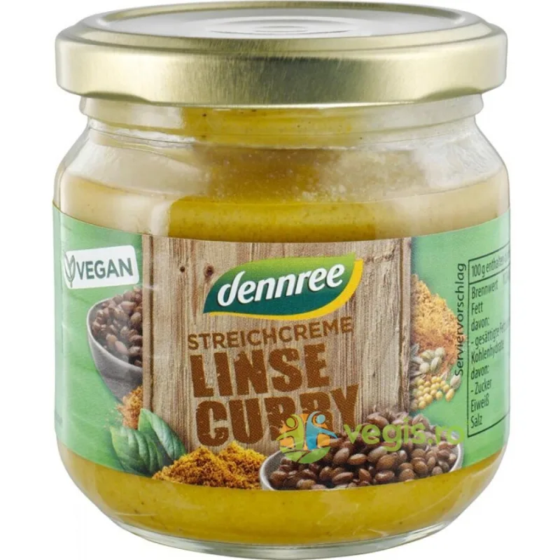 Pate Vegetal cu Linte si Curry Ecologic/Bio 180g Dennree — preț și oferte